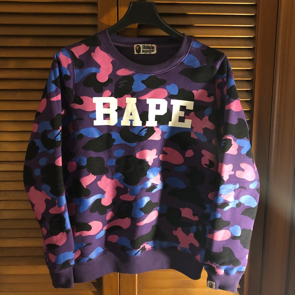 Bape crew neck sweater